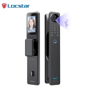 Locstar New Redesign Technology Cerradura Digital Finger Print Palm Vein Smart Door Lock With Camera And Fingerprint