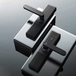 [Strong factory OEM] Fingerprint lock manufacturer household wooden door apartment B&B hotel smart door lock Chinese and English switch smart lock manufacturer wholesale