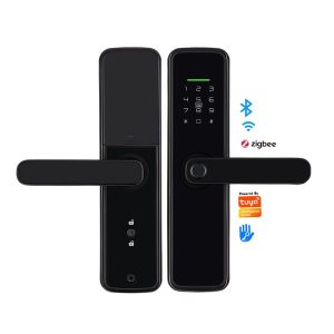 L2 Tuya Wifi/ TTlcok Ble/Tuya Zigbee APP Smart Fingerprint Handle Door Lock