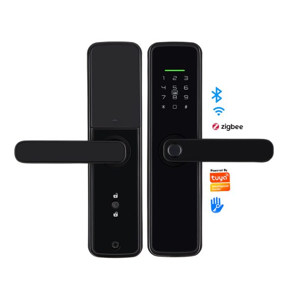 L2 Tuya Wifi/ TTlcok Ble/Tuya Zigbee APP Smart Fingerprint Handle Door Lock