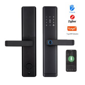 Q5 TTlock ble /TTlock wifi/ Tuya Wifi/ Tuya zigbee APP Smart Handle Lock