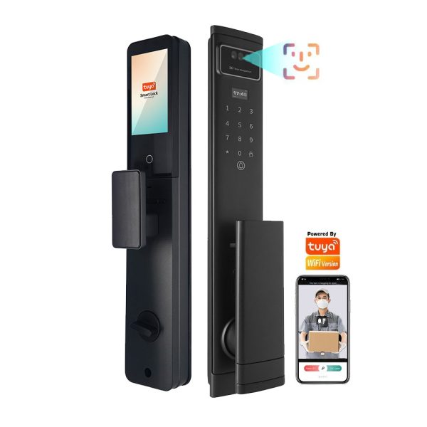 V26C Tuya Wifi Active Video Intercom Face Palm Print Recognition Smart Lock
